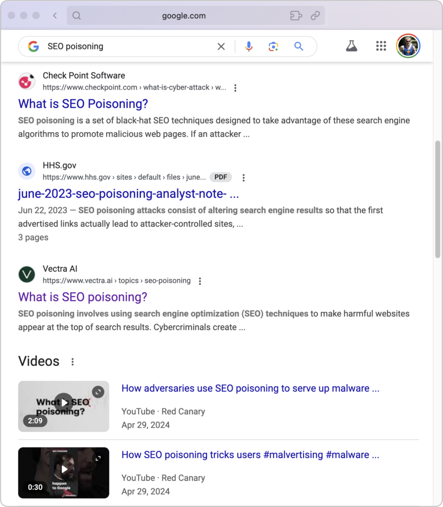 Don’t Assume Top Google Search Results Are Safe