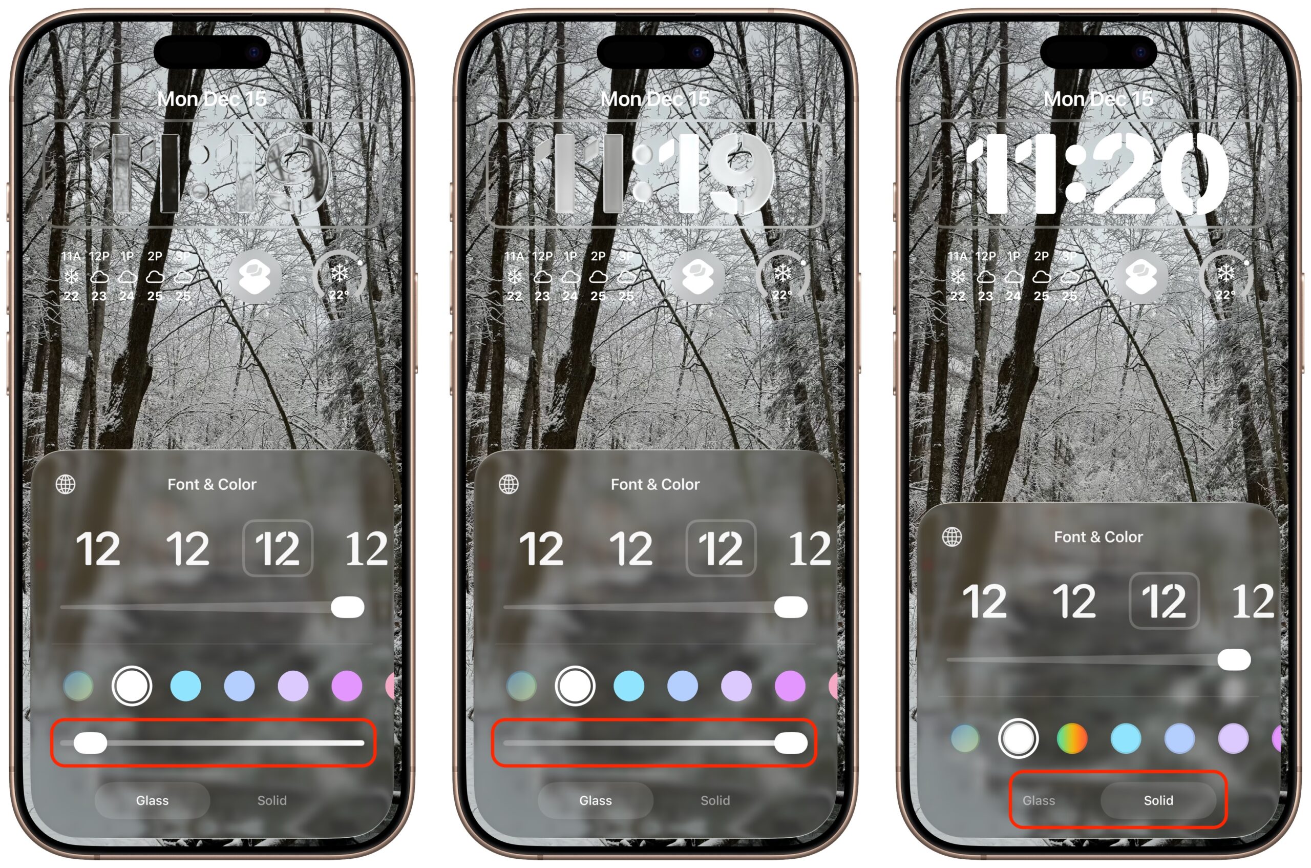 Fix a Too-Transparent iPhone Lock Screen Clock