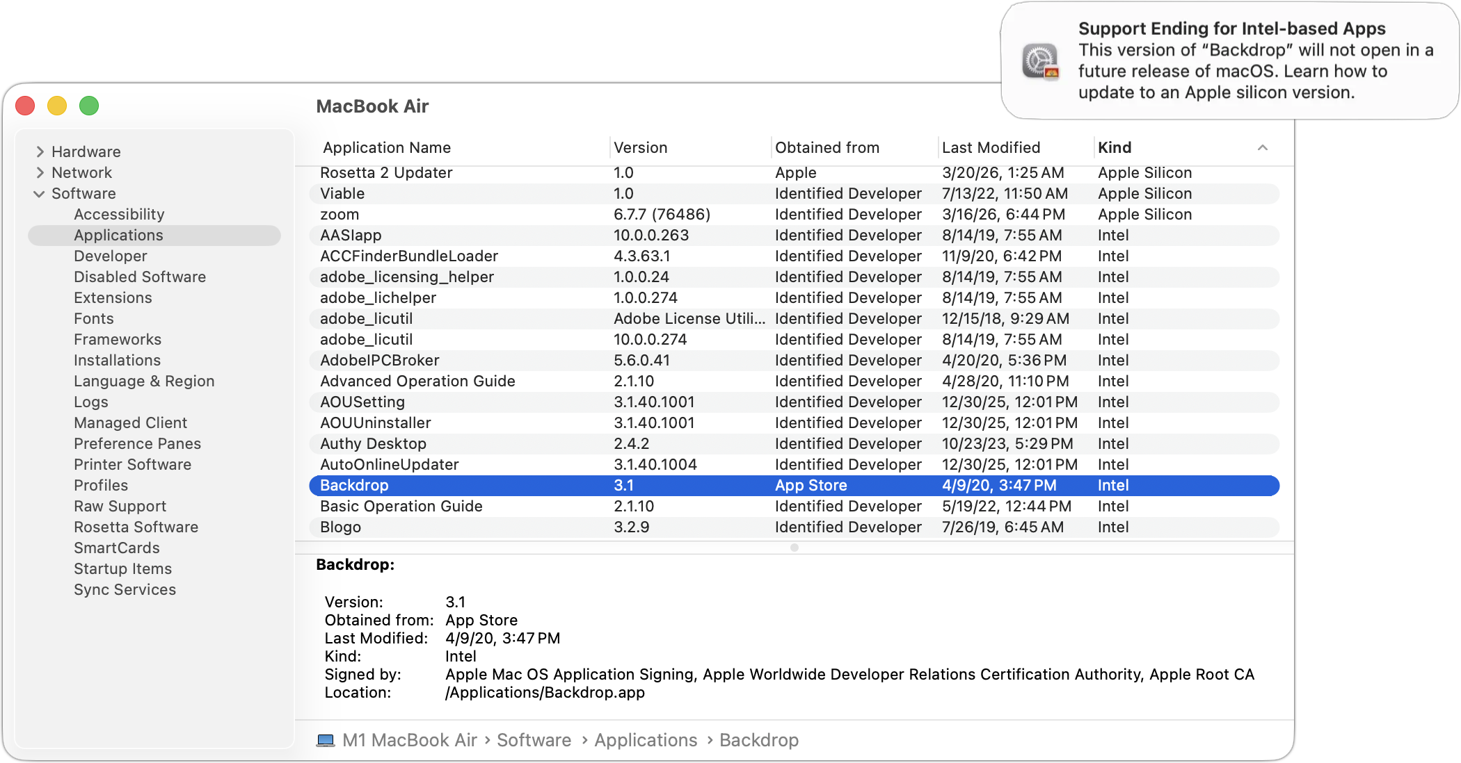 Intel-Based Apps Will Stop Working in macOS 28